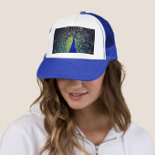 Casquette Paon bleu cobalt (En situation)