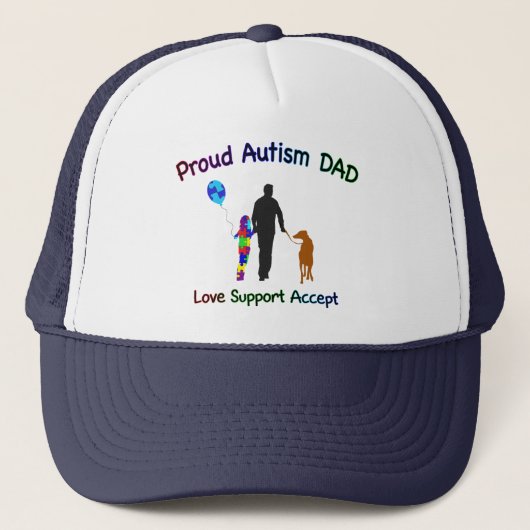 Casquette Papa autiste avec chien (Devant)