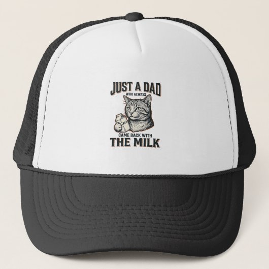 Casquette Papa Chat Drôle Est Revenu Avec Le Lait Vintage Sh (Devant)