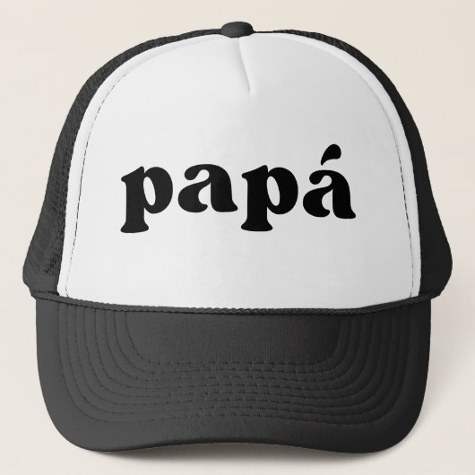 Casquette Papá espagnol noir et blanc rétro (Devant)