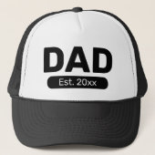 Casquette Papa Est. 20xx noir et blanc (Devant)