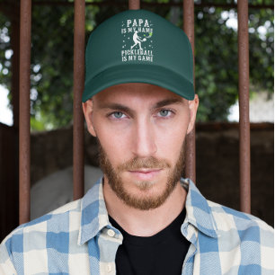 Casquette PAPA est mon nom PICKLEBALL est mon cadeau de jeu