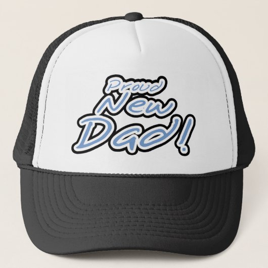 Casquette Papa fier textes bleus/noirs nouveau (Devant)