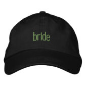 Casquette Papa Fille Verte Mariée Broderie Été (Devant)