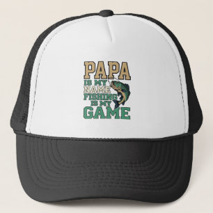 Casquette Papa la pêche est mon jeu conception de chemise vi
