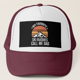 Casquette Papa skieur drôle