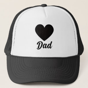 Casquette Papa - Typographie Classique Cœur Noir
