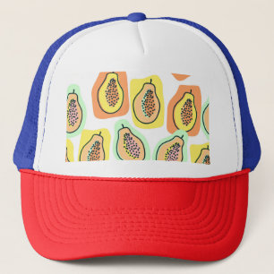 Casquette Papaya à main : Motif Vintage créatif