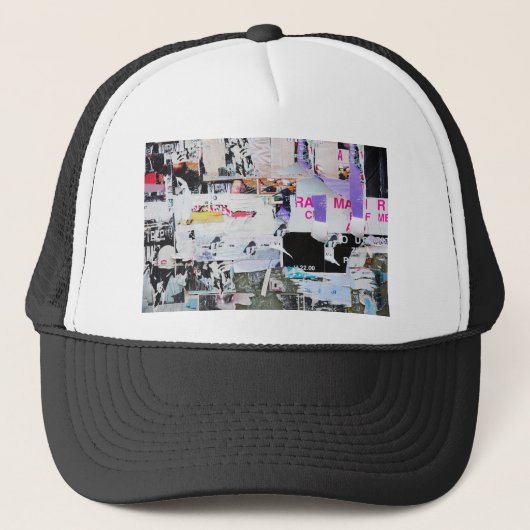 Casquette Papier déchiré par style de Banksy de mur de (Devant)