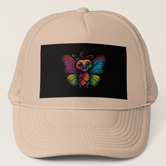 Casquette Papillon arc-en-ciel (Devant)