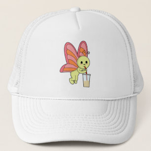 Casquette Papillon avec Boire et Boire paille
