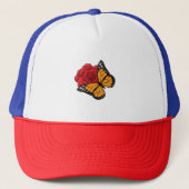 Casquette Papillon avec Rose (Devant)