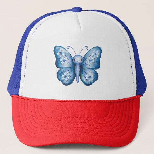 Casquette Papillon bleu (Devant)