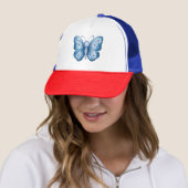Casquette Papillon bleu (En situation)