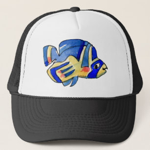 Casquette Papillon de caricature poisson bleu