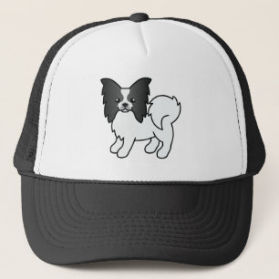 Casquette Papillon noir et blanc Chien de dessin animé migno