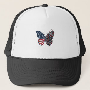 Casquette Papillon patriotique vintage de la paix Vector Art