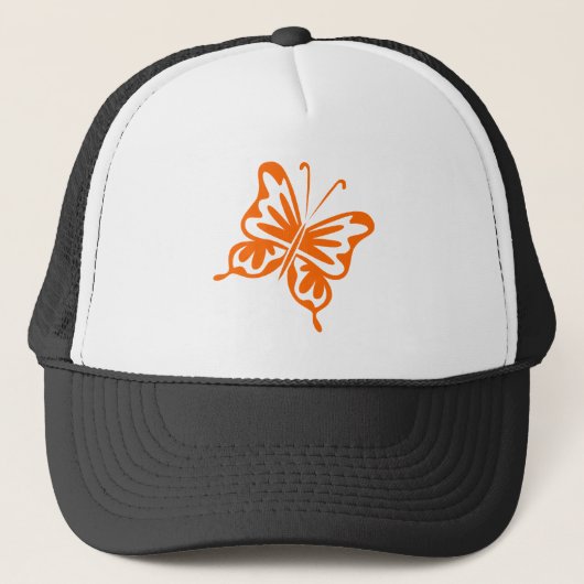 Casquette Papillon rétro - Orange (Devant)