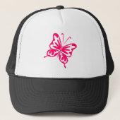 Casquette Papillon rétro - Rouge néon (Devant)
