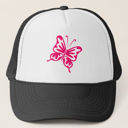 Casquette Papillon rétro - Rouge néon (Devant)