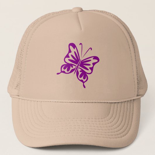 Casquette Papillon rétro - Violet (Devant)