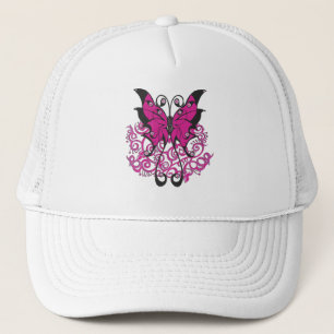 Casquette Papillon rose