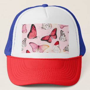 Casquette Papillon tropical détaillé : Motif Vintage
