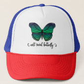 Casquette Papillon vert anti-social (Devant)