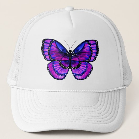 Casquette Papillon Violet (Devant)