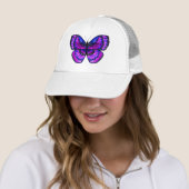 Casquette Papillon Violet (En situation)