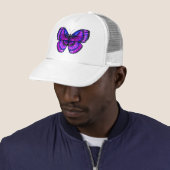 Casquette Papillon Violet (En situation)