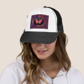Casquette Papillon violet orange Avoir un beau Art de jour I (En situation)