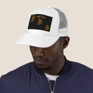 Casquette Papillon volant haut étape Ajouter Texte-Cap Impri