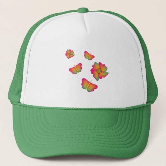 Casquette Papillons & Fleurs (Devant)