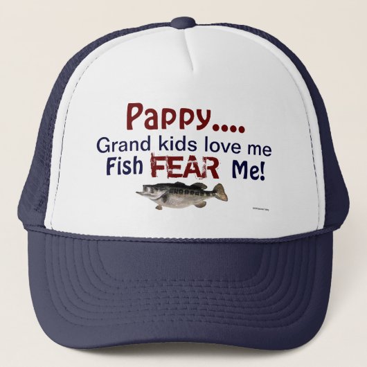 Casquette Pappy...Les grands enfants m'aiment Poisson Peur m (Devant)