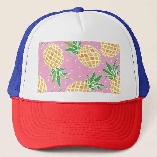 Casquette Paradis de l'ananas : Motif tropical (Devant)