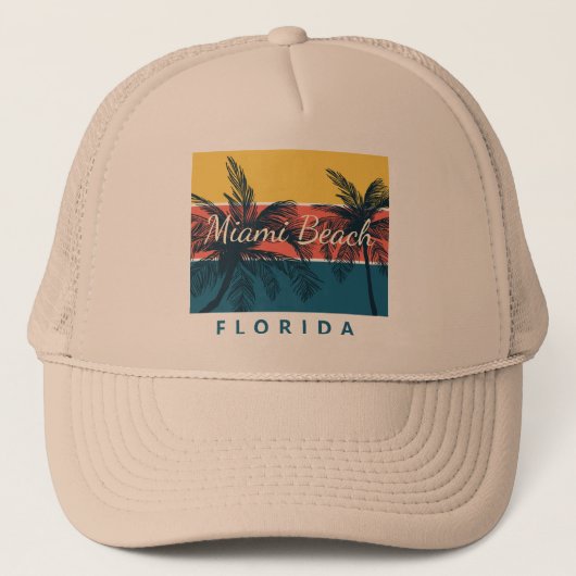Casquette Paradis du Surf Miami Beach Floride (Devant)
