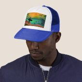 Casquette Paradis océanique d'été (En situation)