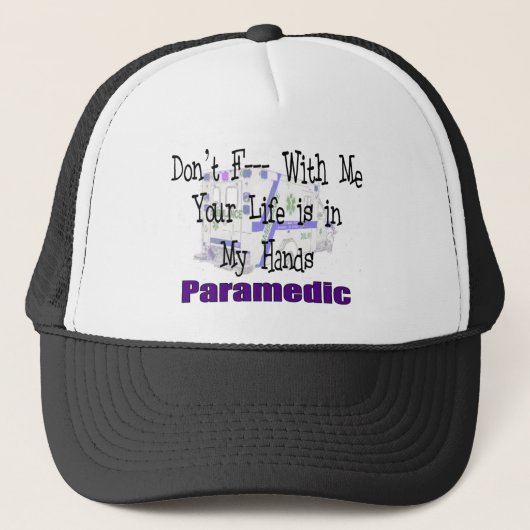 Casquette Paramedic "Don't F— With Me" (Devant)