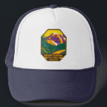 Casquette Parc national du Mont Rainier Washington Retro<br><div class="desc">Conception de l'illustration vectorielle de Mount Rainier. Le parc est entouré de vallées,  de cascades et de prairies subalpines.</div>