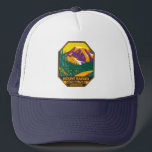 Casquette Parc national du Mont Rainier Washington Retro<br><div class="desc">Conception de l'illustration vectorielle de Mount Rainier. Le parc est entouré de vallées,  de cascades et de prairies subalpines.</div>