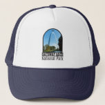 Casquette Parc national Gateway Arch Missouri<br><div class="desc">Image vectorielle Gateway Arch dans un design de style fenêtre. Le parc est situé à St. Louis,  Missouri,  près du point de départ de l'expédition Lewis and Clark.</div>