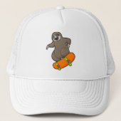 Casquette Parcelle en skate avec skateboard (Devant)