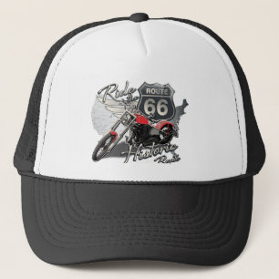 Casquette Parcourez la route 66, moto vintage