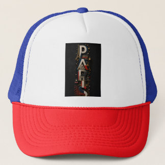 Casquette Paris – Mosaïque Micro 3D Verticale aux Couleurs F