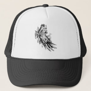 Casquette Parrot Wild Animal Nature Illustration Art tatouag