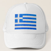 Casquette Parties scintillant Grèce pavillon camionneur chap (Devant)