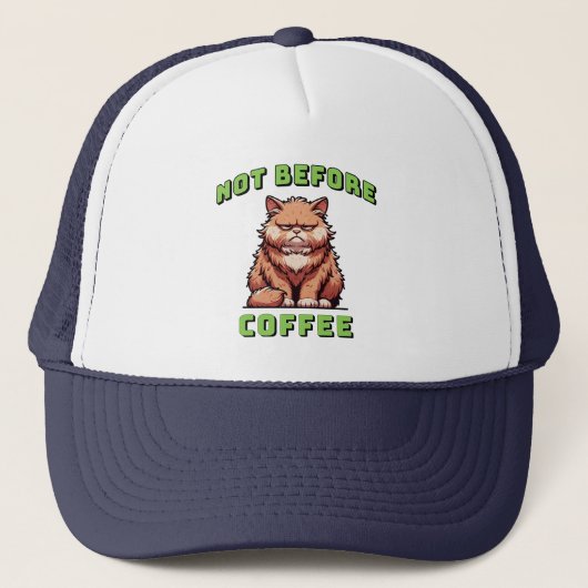 Casquette Pas avant le café (Devant)
