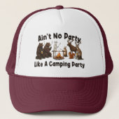 Casquette Pas de fête comme une fête de camping (Devant)