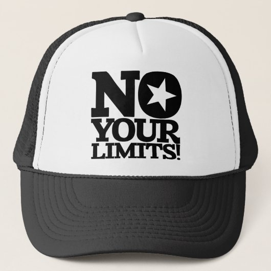 Casquette Pas De Limites ! Texte noir (Devant)